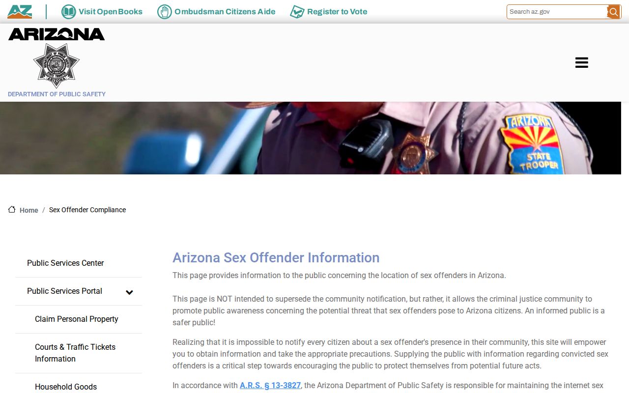 Goodyear residents directory Arizona public safety registry source