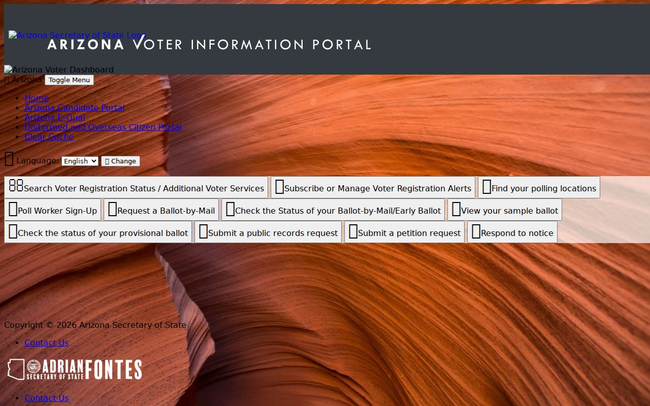 Goodyear resident lookup through the Arizona voter self-service portal